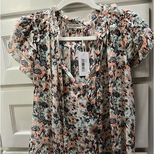NWT ULLA JOHNSON FLORAL TOP SIZE 8